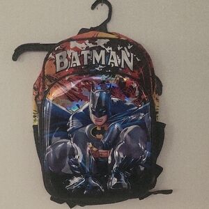 BATMAN 3D Reflective Water Resistant Padder Shoulder Backpack 15" X 17